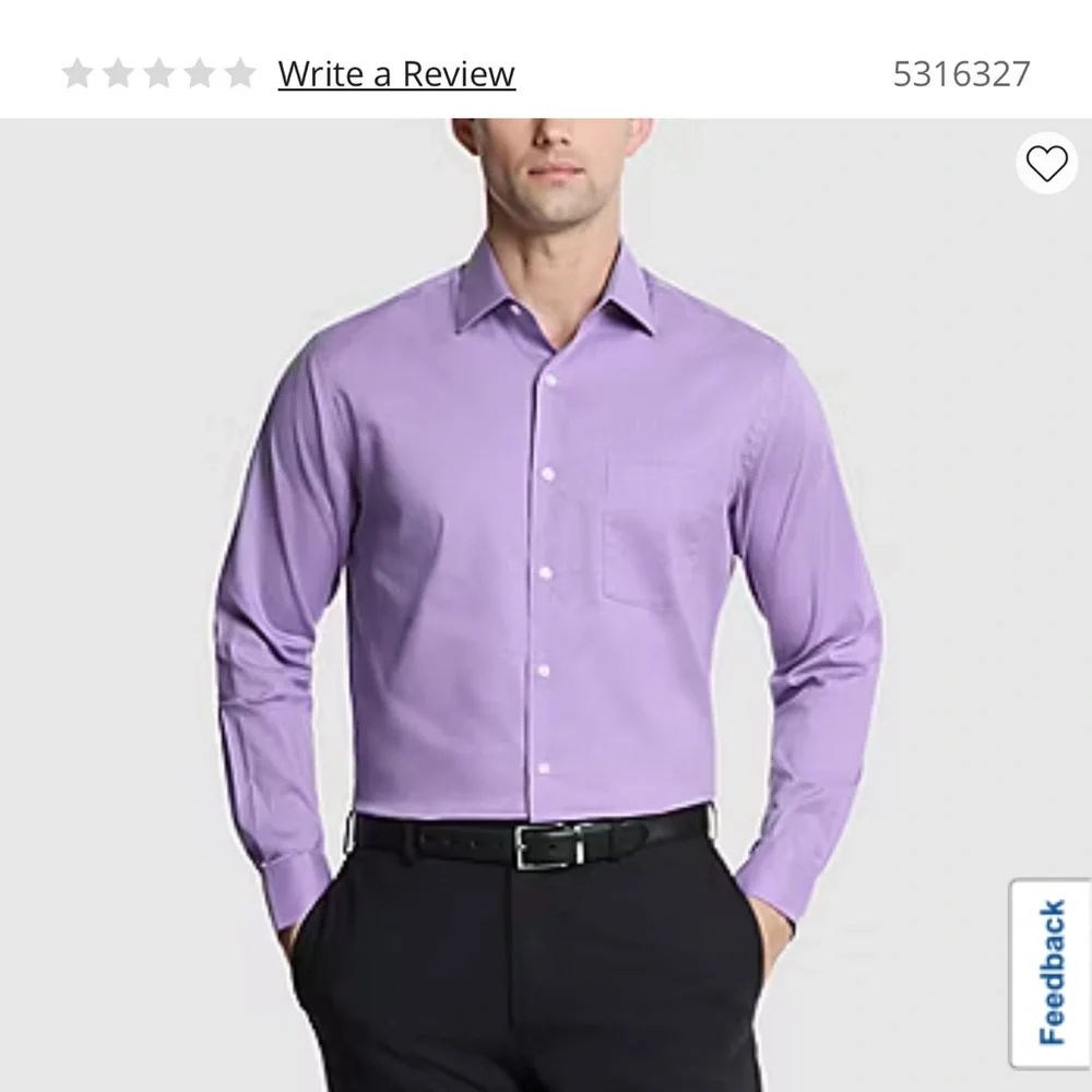 Van‎ Heusen Chambray Purple Shirt - Picture 2 of 7